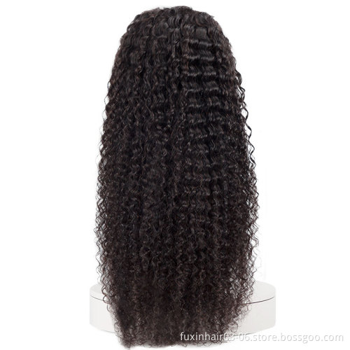 Xuchang Fuxin Human Hair 13x6 34 Inch Curly Top Quality Lace Frontal Wigs Deals Vendor Brazilian Water Wave Full Lace Wigs